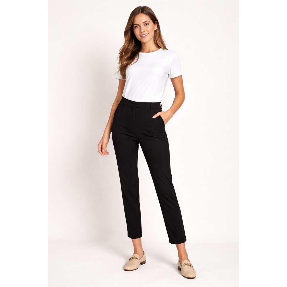 Amanda + Chelsea Black Ankle Dress Pants Size 10 Slim Fit Office Professional